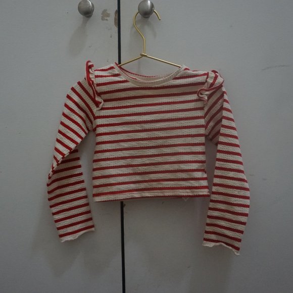 Zara red and white striped tee - Picture 1 of 4